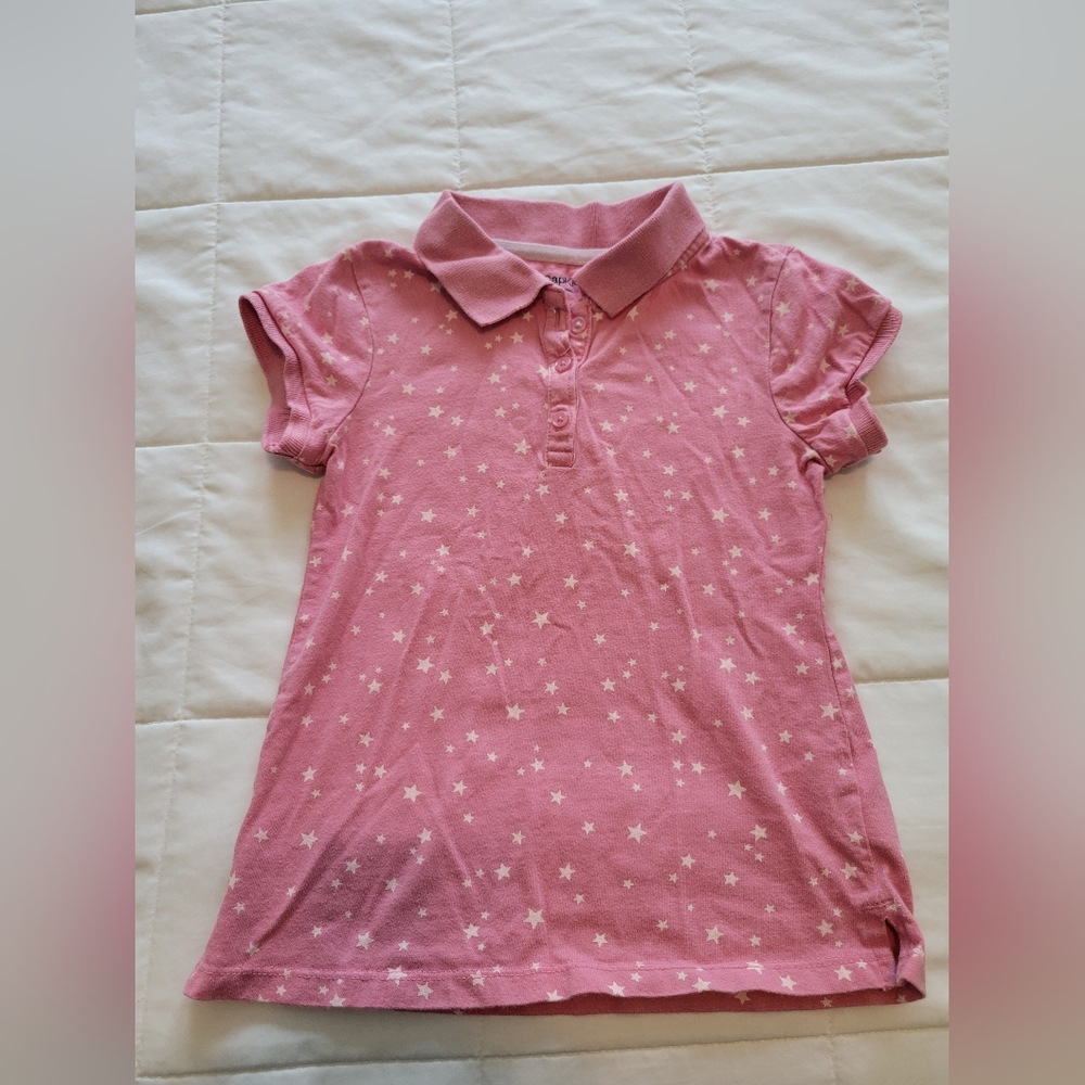 GAP Pink Star Pattern Kids Polo